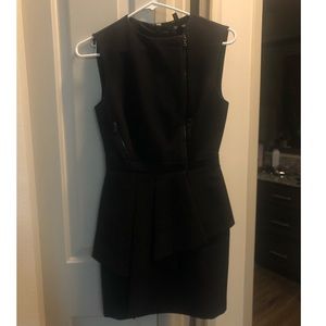 BCBG Zipper Detail Peplum Dress